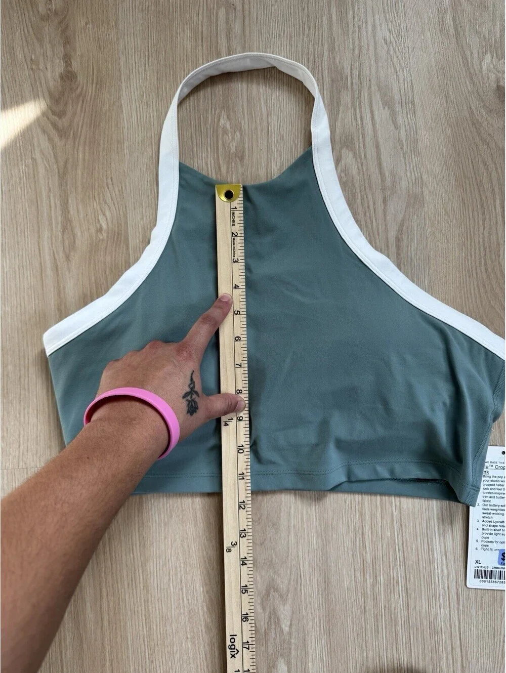 Lululemon Nulu Cropped Halter Tank Top Size X-Large Light Support Athleisure